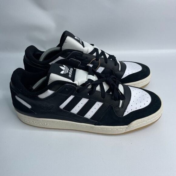 adidas Other - Adidas Shoes Mens 12 Forum Low CL Black White Gum Oreo Trifold Sneakers‎ ID6857